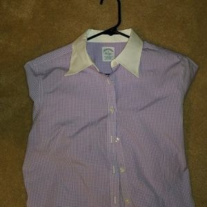Brooks Brothers Purple and White Button Down